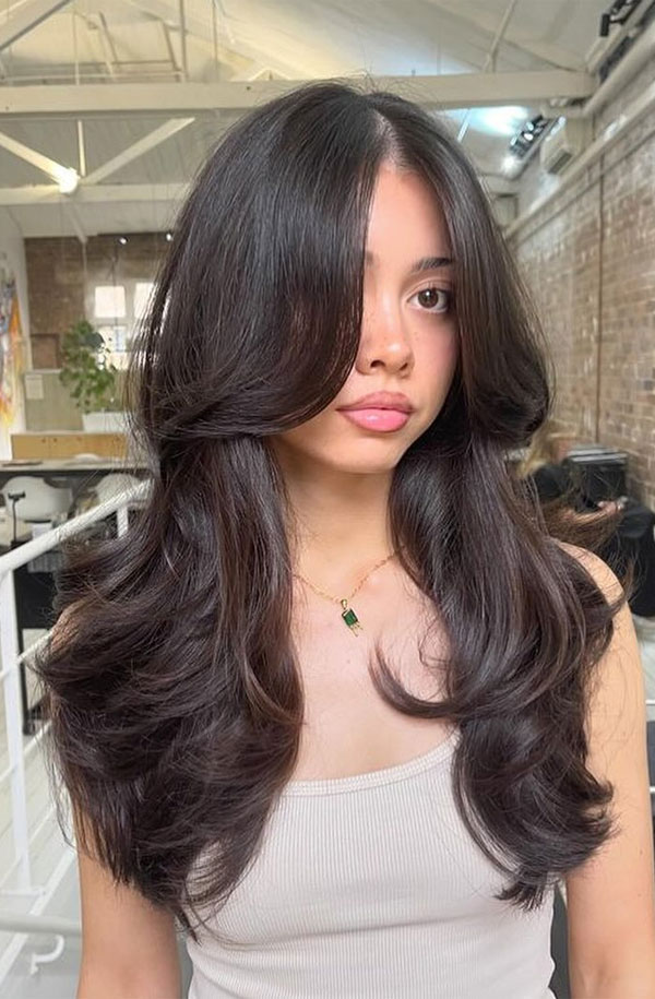 Effortlessly Sleek Layers , trendsetting Short Layer Cuts on Long Hair, Short Layer Haircuts on Long Hair, layered haircut, short layered haircut on long hair