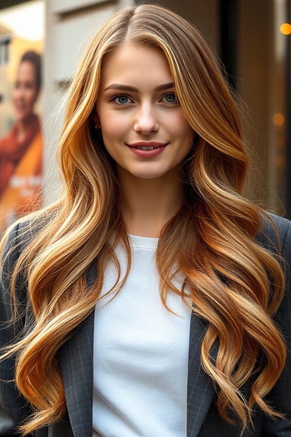 Golden Blonde Balayage,  Gorgeous Hair Colours for the Fall Season, autumn hair colour, fall hair color