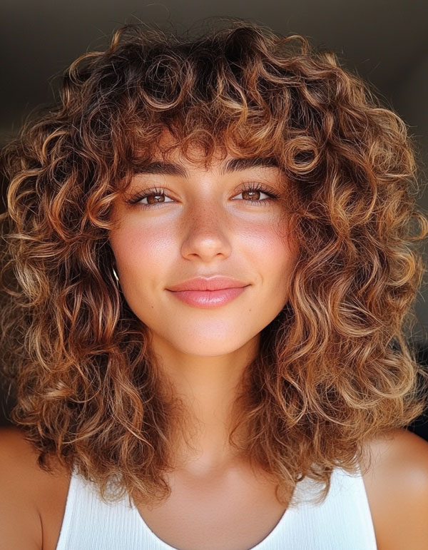 53 Gorgeous Hair Colours for the Fall Season : Golden Curly Afro