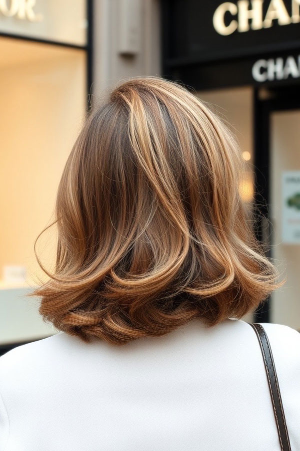 50 Must-Try Autumn Hair Colours : Golden Honey Balayage Bob