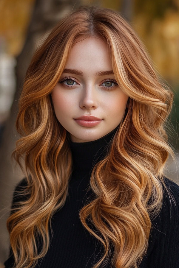 50 Must-Try Autumn Hair Colours : Golden Maple Curls