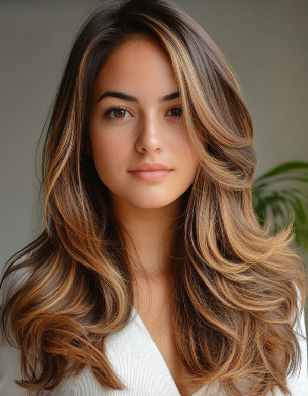 32 Beautiful Golden Brown Hair Color Ideas : Golden Brown Waves