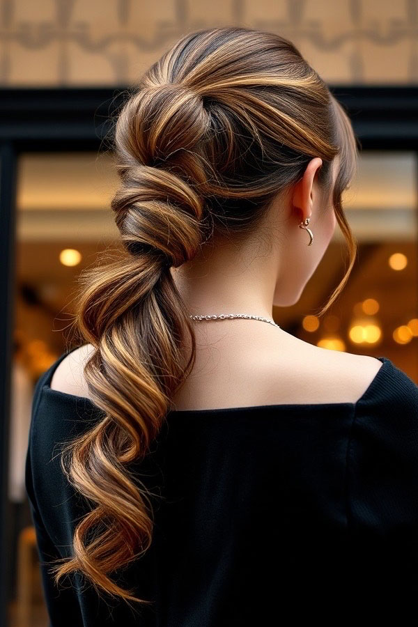 Multi-Twist Ponytail, ponytail hairstyle, cute hairstyle