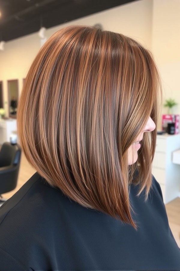 Rich Auburn Sleek A-Line Bob