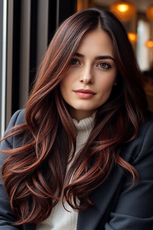 53 Gorgeous Hair Colours for the Fall Season : Rich Auburn Waves