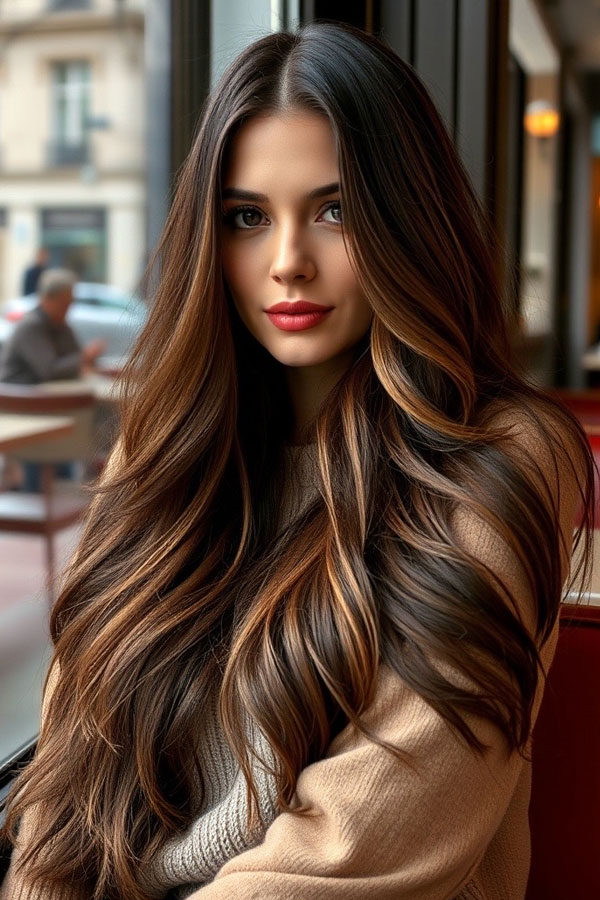 Rich Espresso Balayage, Gorgeous Hair Colours for the Fall Season, autumn hair colour, fall hair color