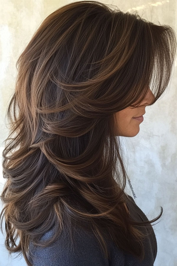 Rich Espresso Layers with Subtle Highlights, fall hair color, autumn hair colour trend