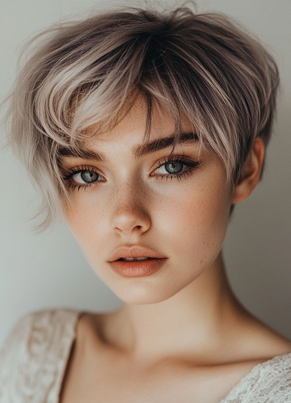 Soft Smoky Pixie, Messy Pixie Hairstyles for a Carefree Look, pixie haircut