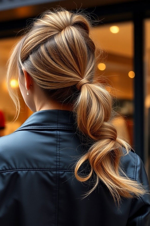 Textured Bubble Ponytail