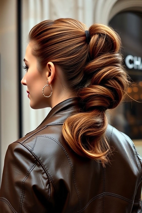 Twisted Bubble Ponytail