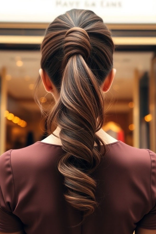 Twisted Elegance Ponytail, ponytail hairstyle, cute hairstyle