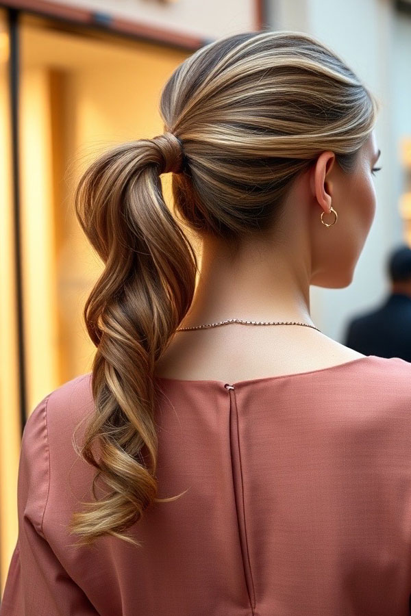 40 Ponytail Hairstyles for an Instant Hair Upgrade : Twisted High Ponytail with Curls