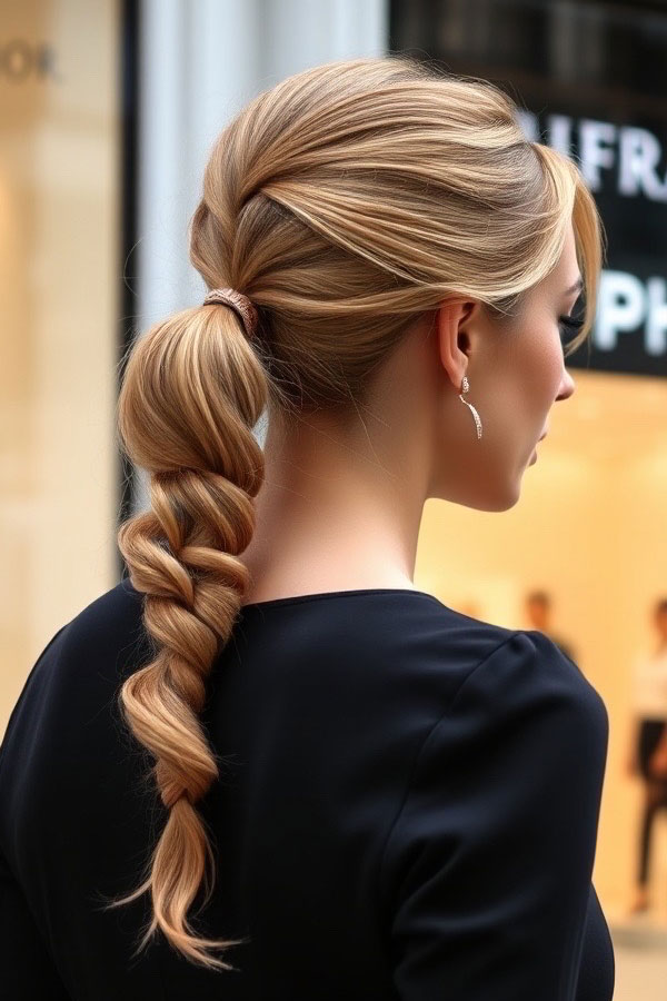 Twisted Pony Perfection,  cute hairstyle for everyday, easy hairstyle, effortless hairstyle