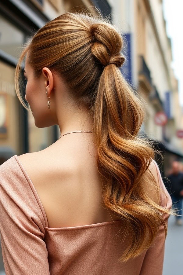  Twisted Wrap Ponytail,  ponytail hairstyle, cute hairstyle