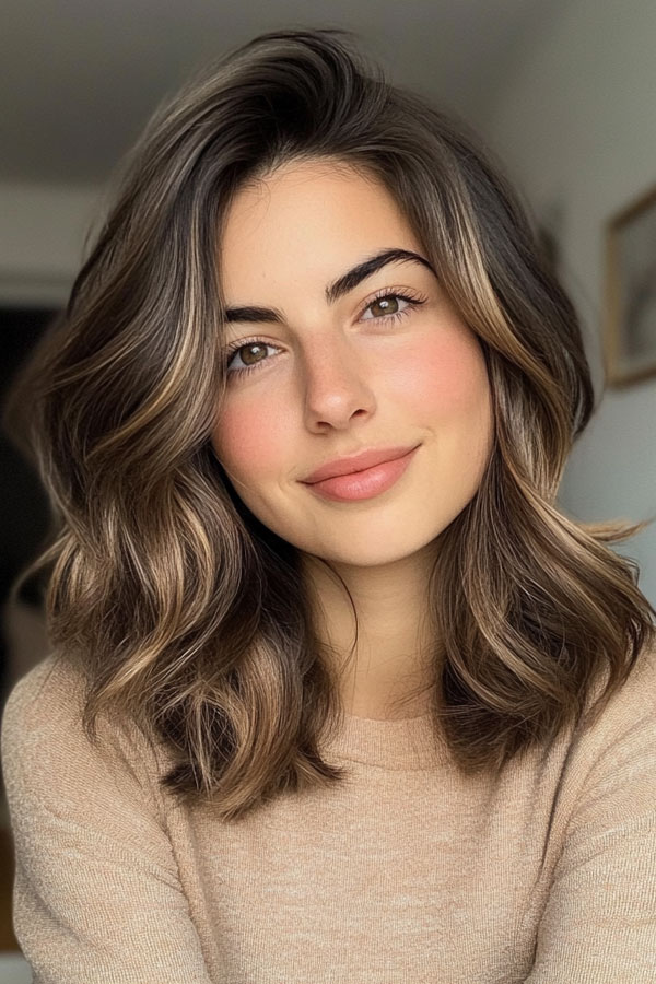 32 Low-Maintenance Medium-Length Haircuts : Voluminous Layers with Soft