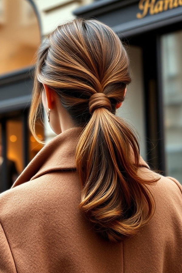 40 Ponytail Hairstyles for an Instant Hair Upgrade : Wrapped Low Ponytail with Volume