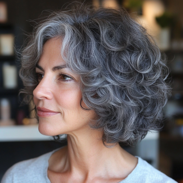 Soft Silver Curls with Layers, Curly Hairstyles for Women Over 60, Low maintenance curly hairstyles for women over 60, Medium length curly hairstyles for women over 60, Short curly hairstyles for women over 60, Curly hairstyles for women over 60 with thin hair, Curly hairstyles for women over 60 with glasses, Natural curly hairstyles for over 60