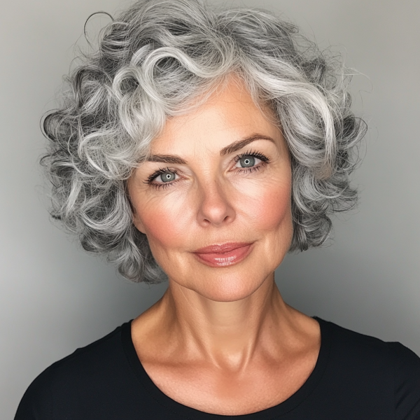 Short Soft Silver Curls, Curly Hairstyles for Women Over 60, Low maintenance curly hairstyles for women over 60, Medium length curly hairstyles for women over 60, Short curly hairstyles for women over 60, Curly hairstyles for women over 60 with thin hair, Curly hairstyles for women over 60 with glasses, Natural curly hairstyles for over 60