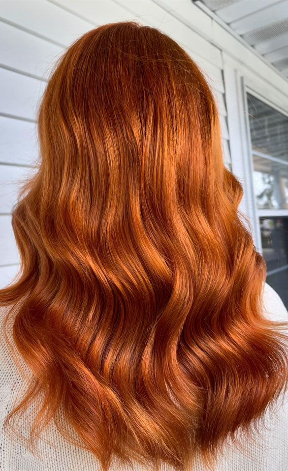 Vibrant Copper Waves, Vibrant Hair Colours for Autumn, autumn hair colour, fall hair color