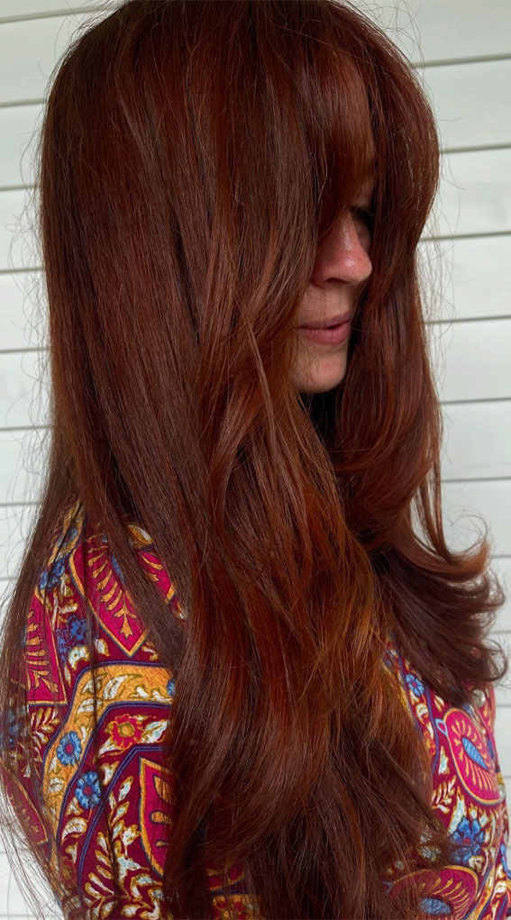 Rusty Auburn Layers, Vibrant Hair Colours for Autumn, autumn hair colour, fall hair color