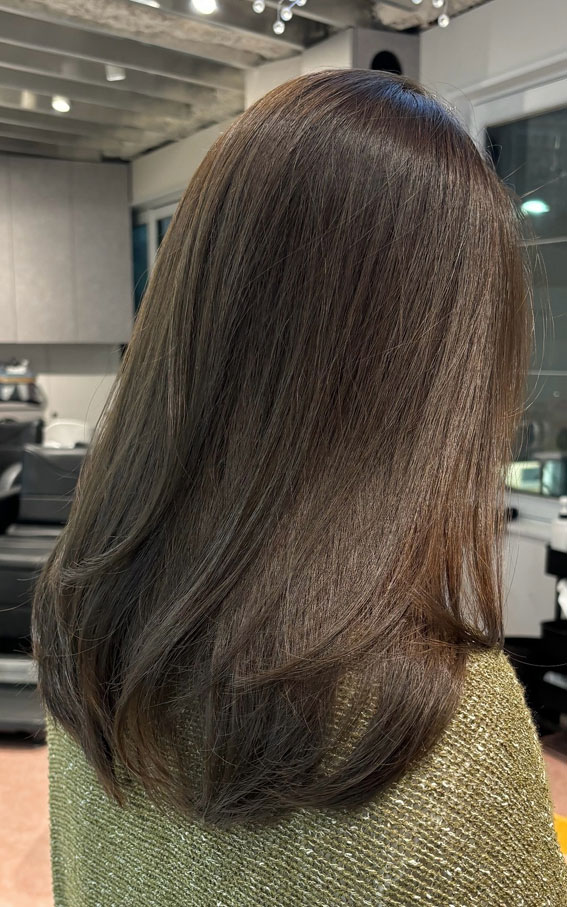 Olive Brown Subtle Layers, Best Subtle Hair Colour Idea, subtle hair colour, subtle hair colour for brown hair, Subtle hair colour for dark hair, Subtle hair colour for brunettes, hair colours