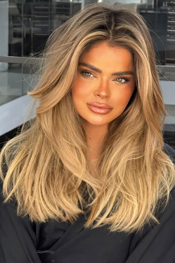 Sandy Blonde Luxe Layers, Deep, Warm, and Vibrant Hair Colours for Autumn, autumn hair colour, fall hair color