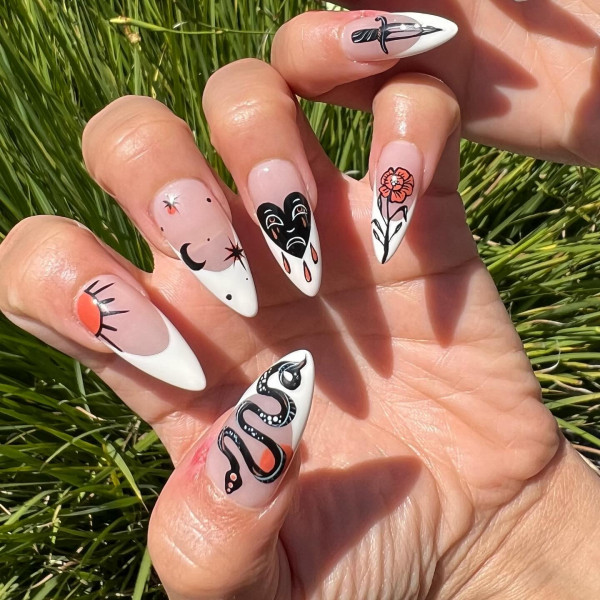 40 Halloween Nail Designs to Try This Season : Mystical Edge