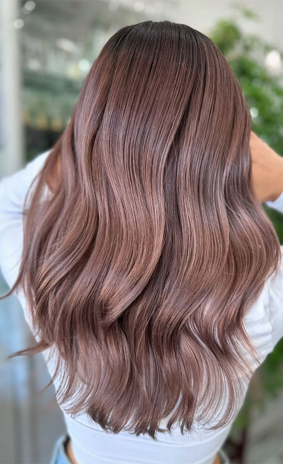 Ash Mauve Mushroom Brown, Best Subtle Hair Colour Idea, subtle hair colour, subtle hair colour for brown hair, Subtle hair colour for dark hair, Subtle hair colour for brunettes, hair colours