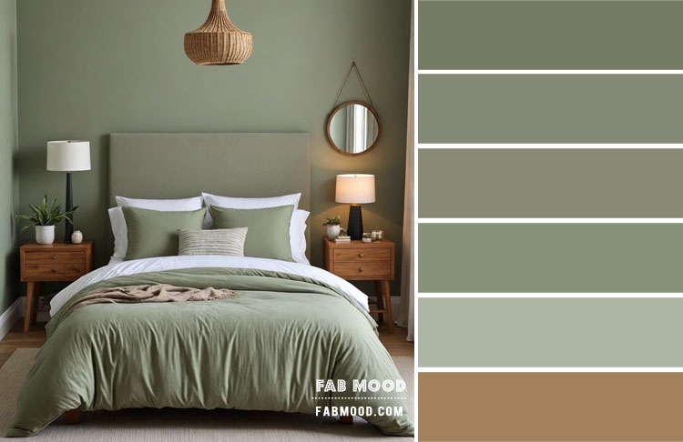 Soothing Green Bedroom Colour Scheme, sage green bedroom 