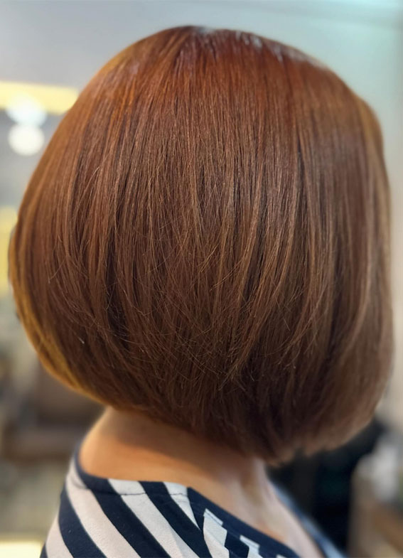 45 Winter Hair Colour Inspiration You Can’t Miss : Toffee Caramel Bob