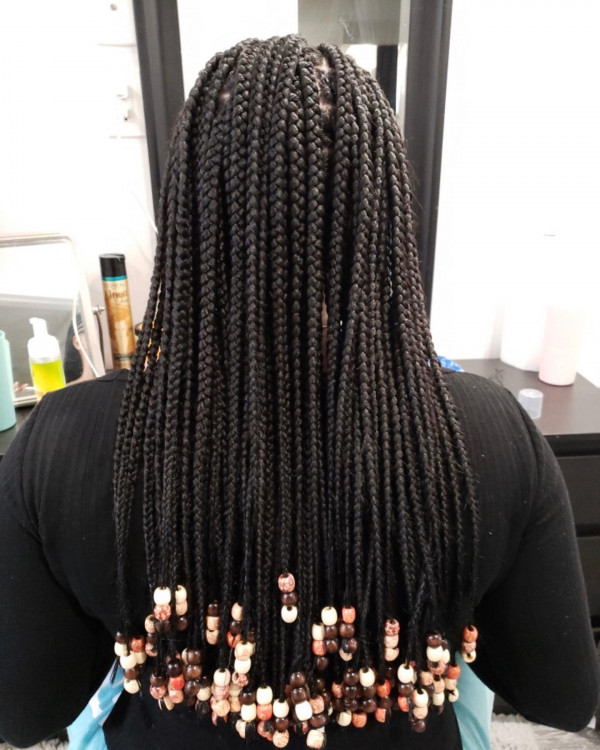 15 Stylish Fulani Braids with Beads : Classic Fulani Braids with Beaded Ends