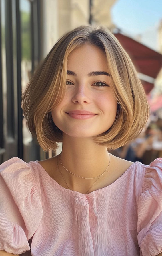 Low-Maintenance Soft Layered Bob, bob hairstyle, bob haircut