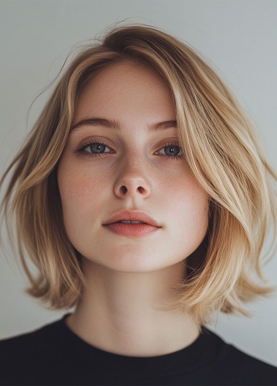 25 Adorable Teddy Bear Blonde Bob Hairstyles : Soft Blonde Bob