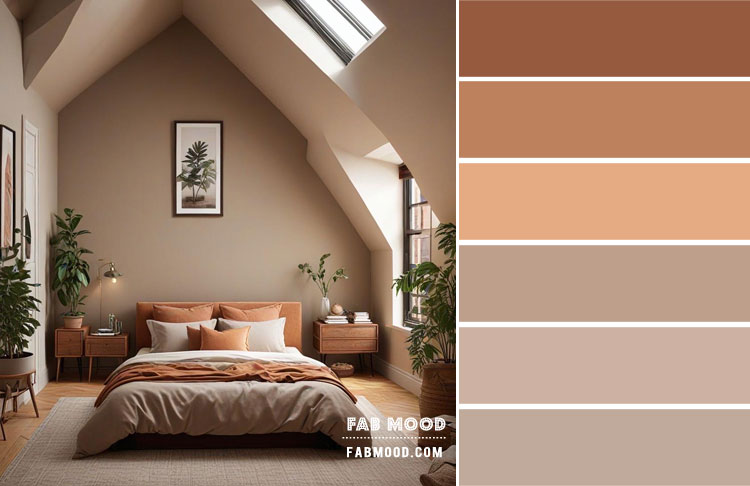 Terracotta Loft Bedroom in Beige & Terracotta