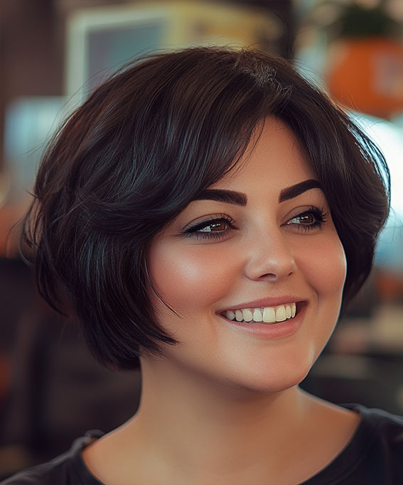 Rounded Short Bob with a Twist, bob hairstyle, bob haircut