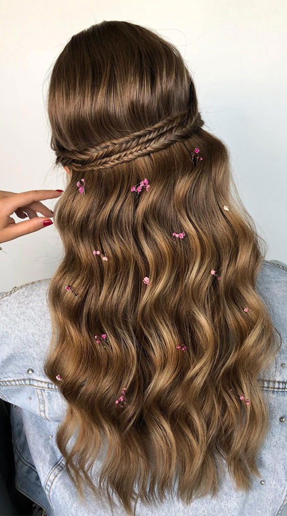 30 Trendy Braid Hairstyles Beyond the Basics : Double Fishtail Crown with Soft Waves