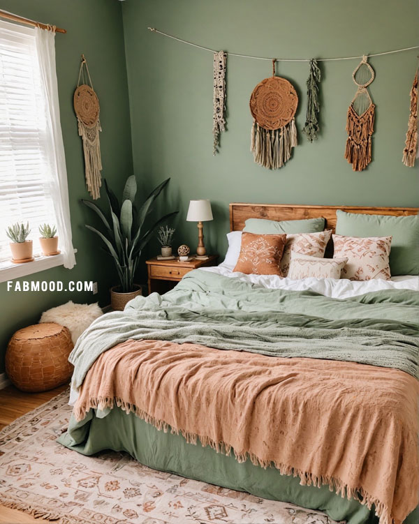 Sage Green and Warm Terracotta Bedroom Earthy Serenity