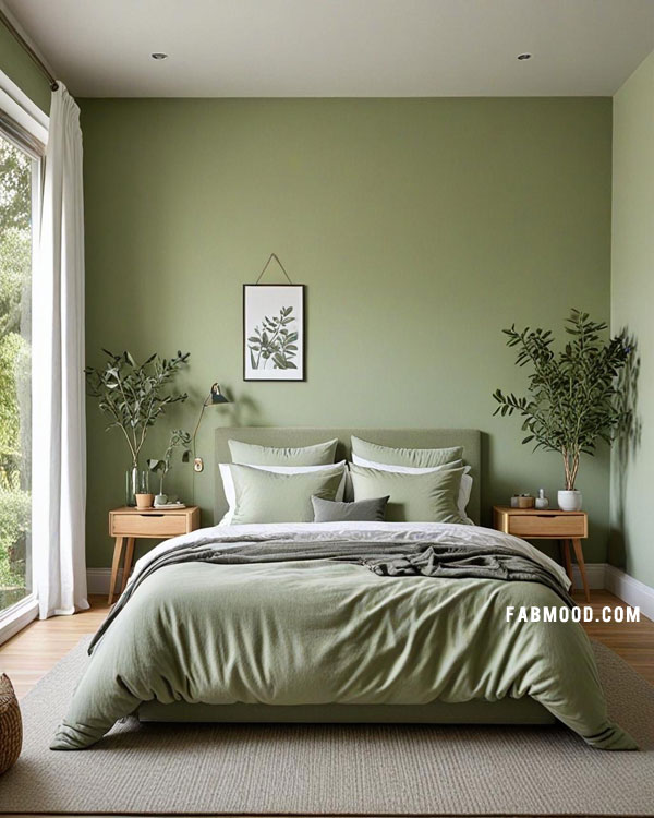 Minimalist Sage Green Bedroom