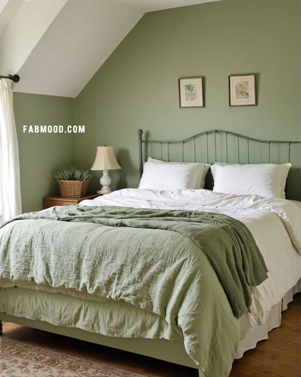 Rustic Sage Green Bedroom