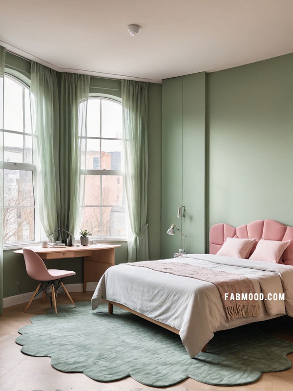 Sage and Blush Bedroom Colour Scheme