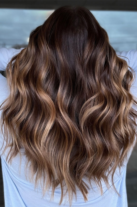 Mocha Melt Waves, High contrast balayage on dark hair, High contrast blonde balayage, High contrast balayage money piece hair, High contrast Hair highlights, High contrast blonde highlights, High contrast highlights and Lowlights, High contrast hair and skin, High contrast Brunette