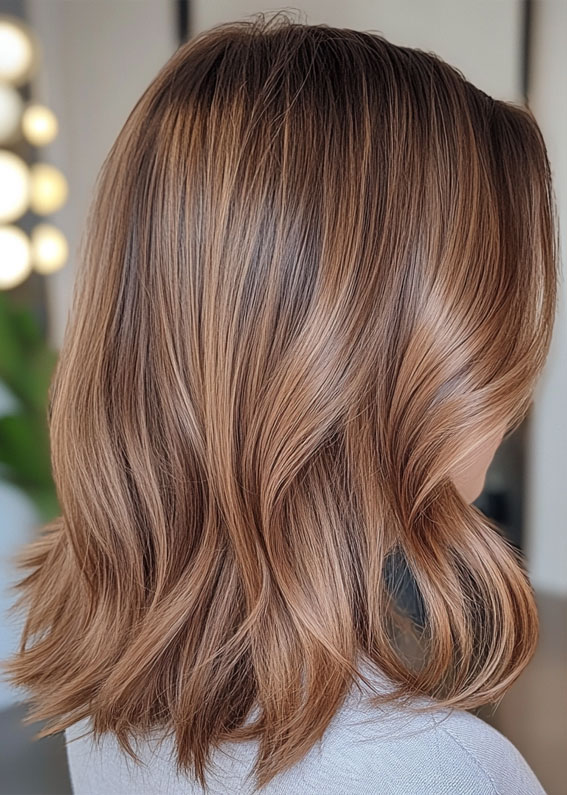 Mid-Length Sleek Mocha Sophistication