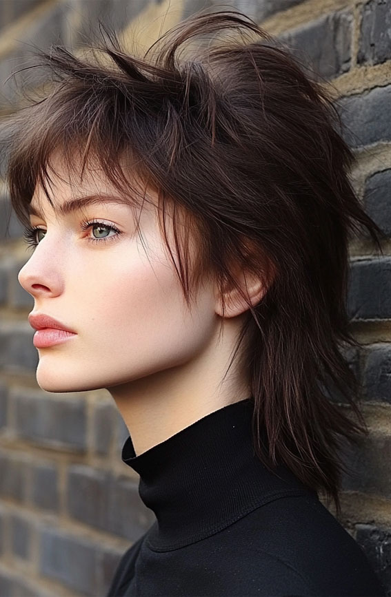 30 Bold and Stylish Wolf Haircut Ideas : Refined Urban Wolf Cut