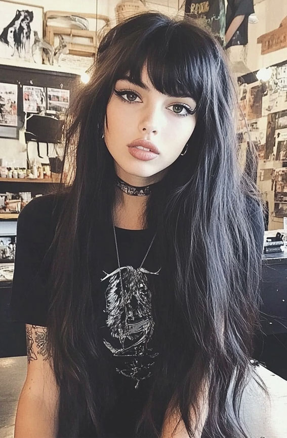 30 Bold and Stylish Wolf Haircut Ideas : Boho-Chic Long Wolf Cut