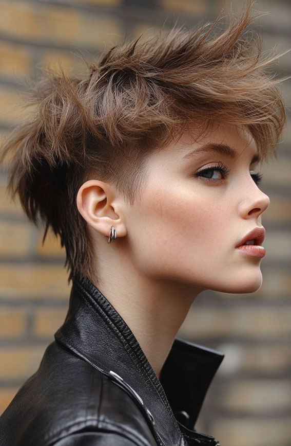 30 Bold and Stylish Wolf Haircut Ideas : Edgy Undercut Wolf Cut