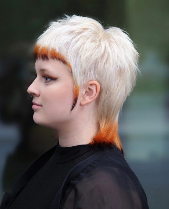 22 Trendy Hair Colours with Dip-Dye Ends : Blonde with Fiery Orange Dip ...