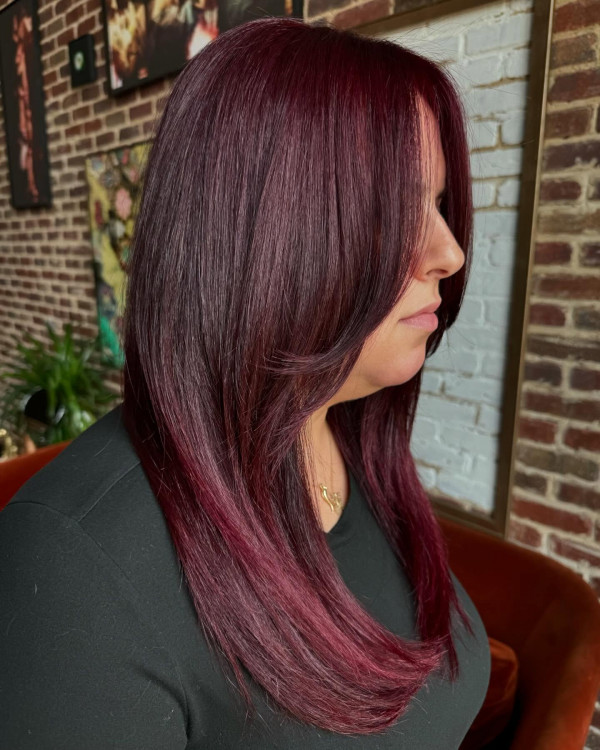 30 Cherry Hair Colour Ideas : Luxe Deep Cherry Layers