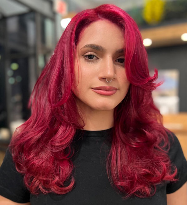 41 Red Hair Colours You’ll Adore: Radiant Magenta Layers