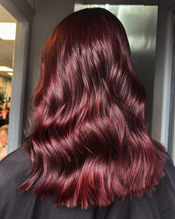 30 Cherry Hair Colour Ideas : Lustrous Garnet Waves