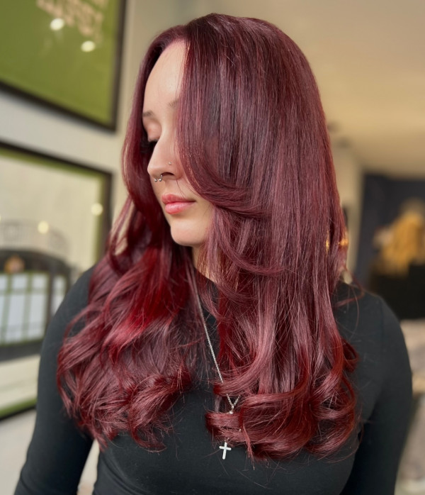 30 Cherry Hair Colour Ideas : Rich Cheery Red Hair Colour with Subtle Berry